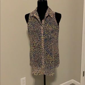 Rue21 Floral Navy Sheer Blouse